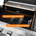 Propane Grill 3 Burner Barbecue Grill Stainless Steel Gas Grill With Side Burner And Cover For Outdoor Bbq, Camping Silver Garden & Outdoor Stainless Steel