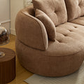 Wks7C Camel Color Combo Sofa With Detachable Pillows, Durable Fabric, Solid Wood Frame Camel Casual Fabric 4 Seat