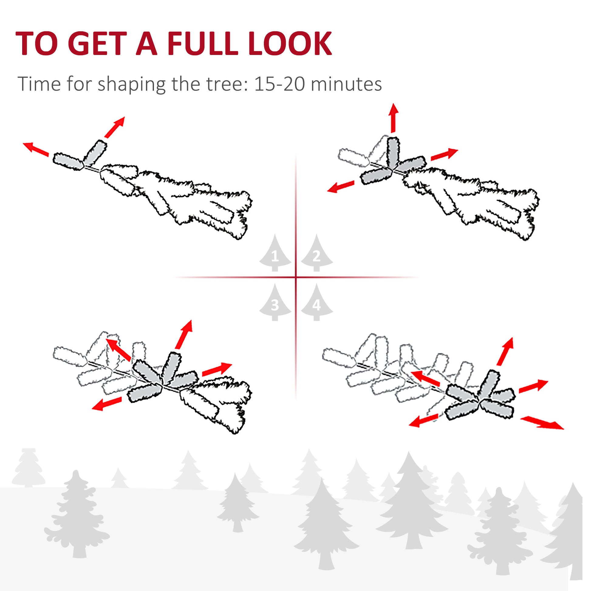 Homcom 9' Tall Unlit Snow Flocked Slim Artificial Christmas Tree With Realistic Branches And 1014 Tips Green Pvc