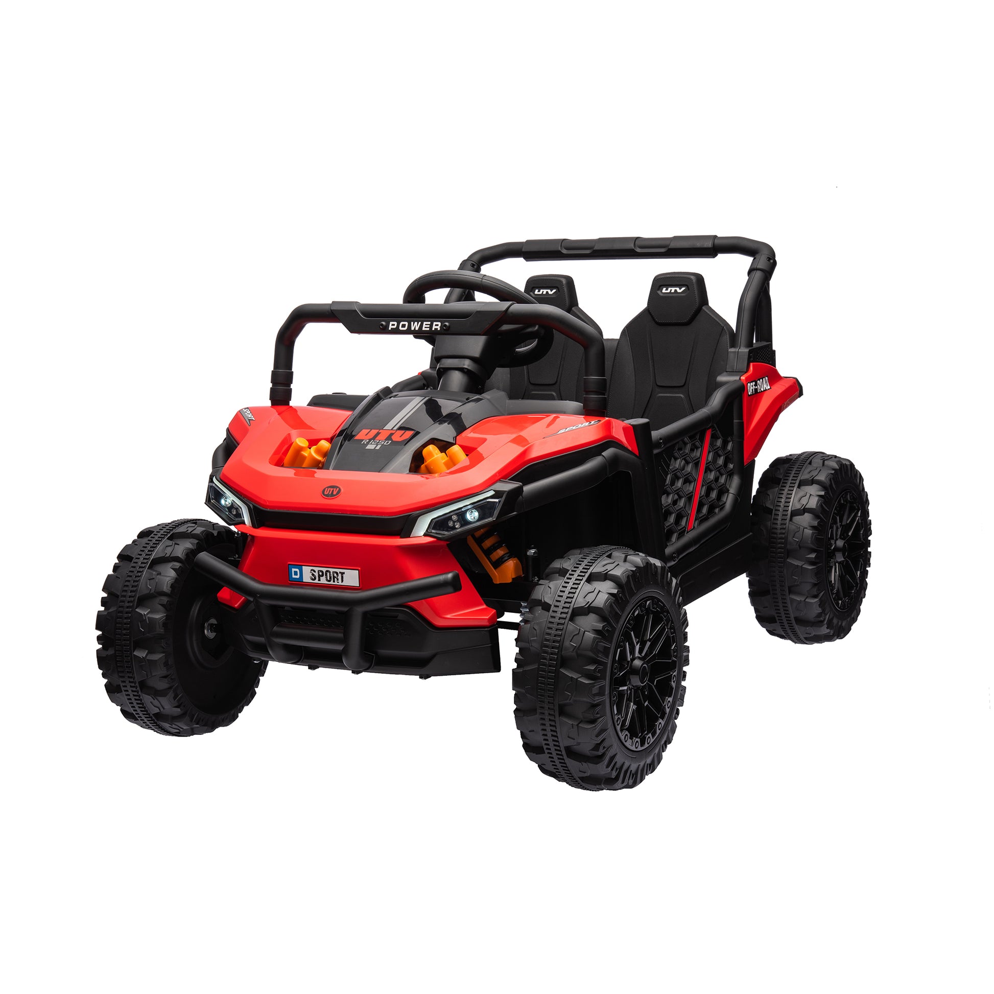 24V Kids Ride On Utv,Electric Toy For Kids W Parents Remote Control,Four Wheel Suspension,Low Start,Adjustable Speed,Multimedia Player,Early Education,Bluetooth,Rear Storage Space For Kids Aged 3 . Red 50 99 Lbs Polypropylene