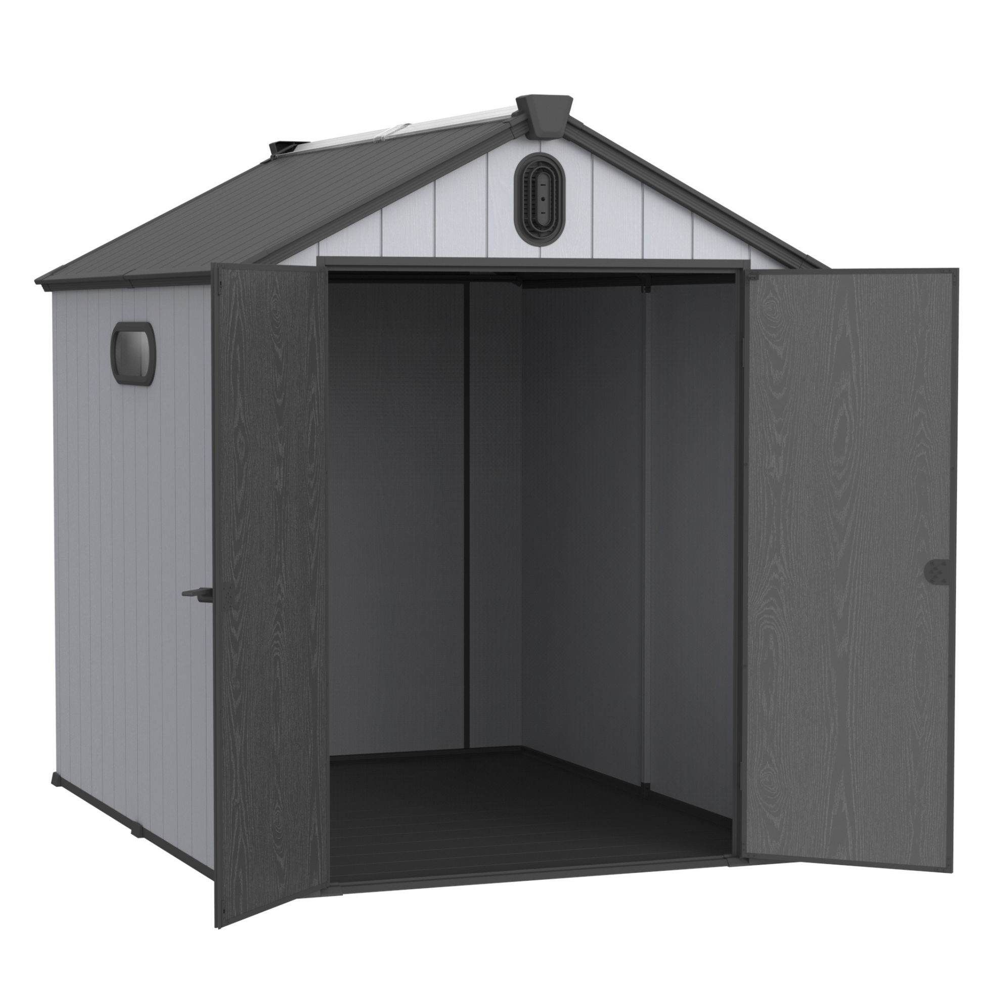 Xwt012 6*8Ft Plastic Storage Shed For Backyard Garden Big Spire Tool Storage Black Grey Garden & Outdoor Plastic