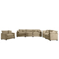 3 Piece Sectional Sofa Oversized Sectional Sofa Comfortable Sectional Sofaone Single Sectional Sofa, One 2 Seater Sofas, One 3 Seater Sofas Tan Corduroy Deep Seat Sofa Tan Corduroy 6 Seat