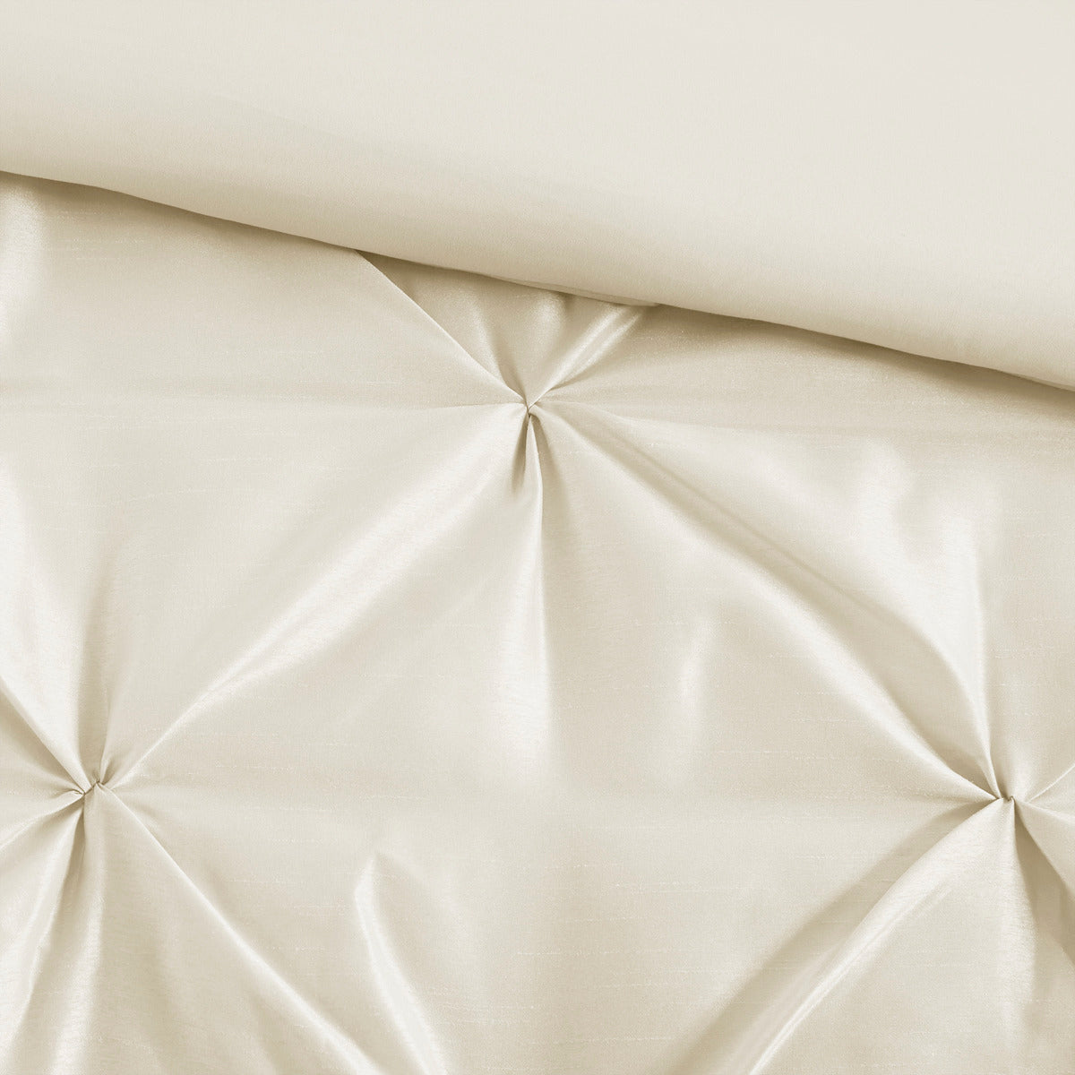 7 Piece Tufted Comforter Set Ivory Full Full Ivory Polyester