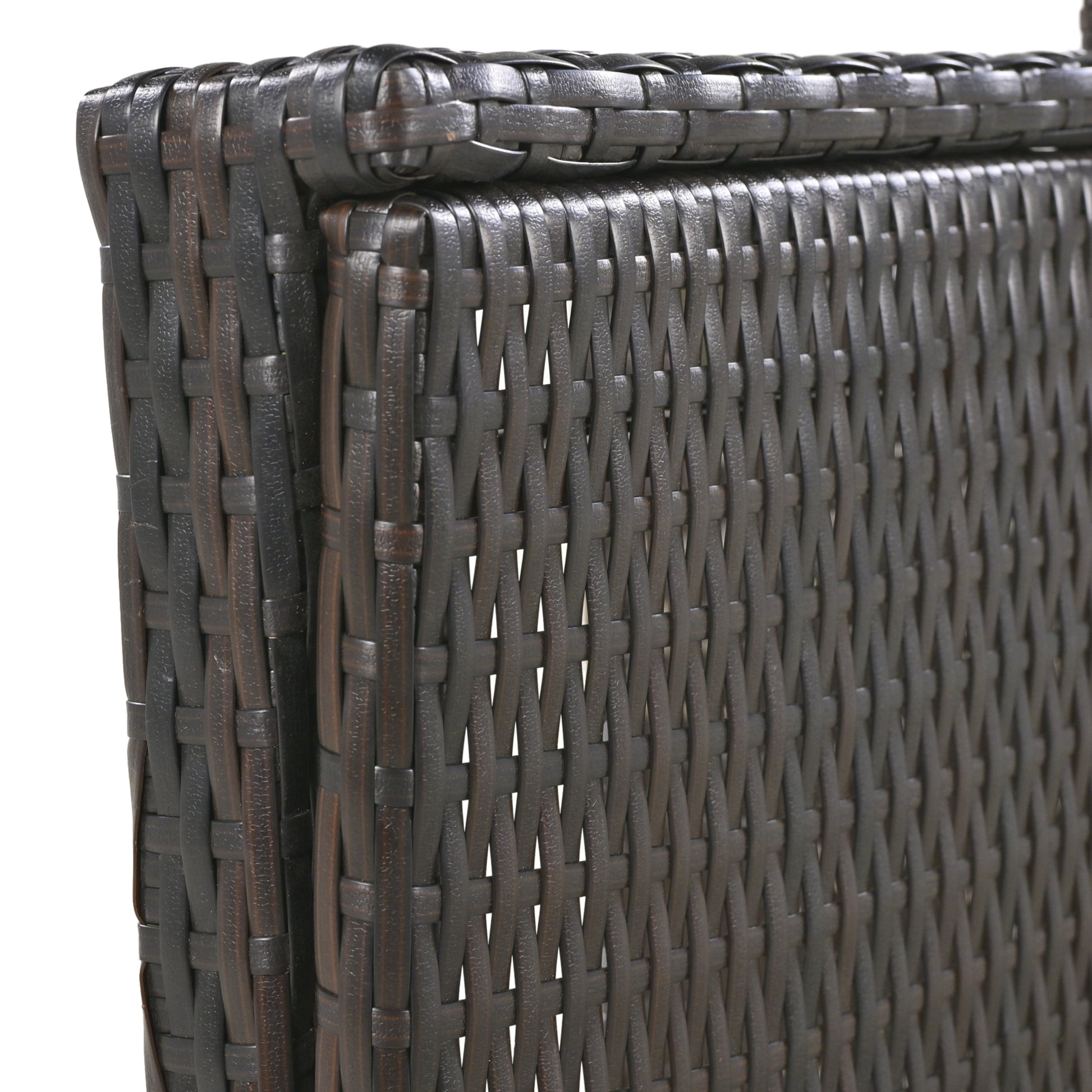 K&K 80'' Outdoor Wicker Chaise Lounge Chairs Set Of 2, Patio Rattan Reclining Chair Pull Out Side Table Adjustable Backrest Ergonomic Wave Design Pool Sunbathing Recliners, Dark Brown No Lounge Dark