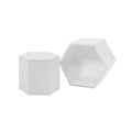 Coffee Tables,Mdf With Ash Oak Walnut Veneer Side Table Coffee Table End Table Nesting Table Set Of 2 For Living Room,Office,Bedroom, White Oak, 2Colors White Primary Living Space Modern Coffee & End Tables Mdf