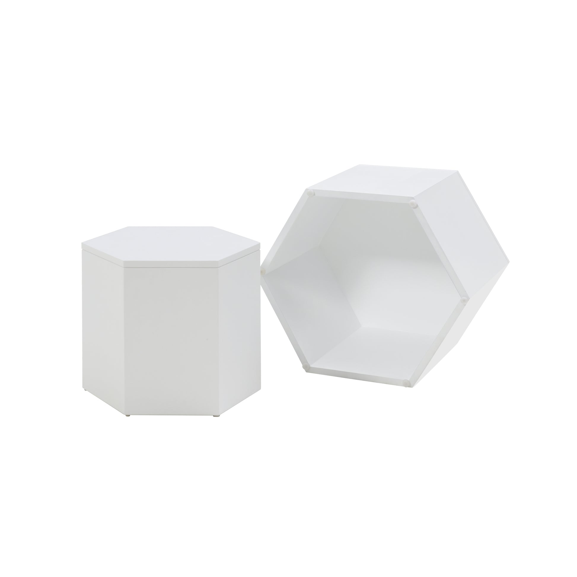 Coffee Tables,Mdf With Ash Oak Walnut Veneer Side Table Coffee Table End Table Nesting Table Set Of 2 For Living Room,Office,Bedroom, White Oak, 2Colors White Primary Living Space Modern Coffee & End Tables Mdf