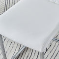 Table And Chair Set, Large Modern Rectangular Glass Table, Can Accommodate 6 8 People, Equipped With A 0.39 Inch Tempered Glass Tabletop And Mdf Table Legs.Paired With Comfortable And Soft Chairs. White Mdf Glass