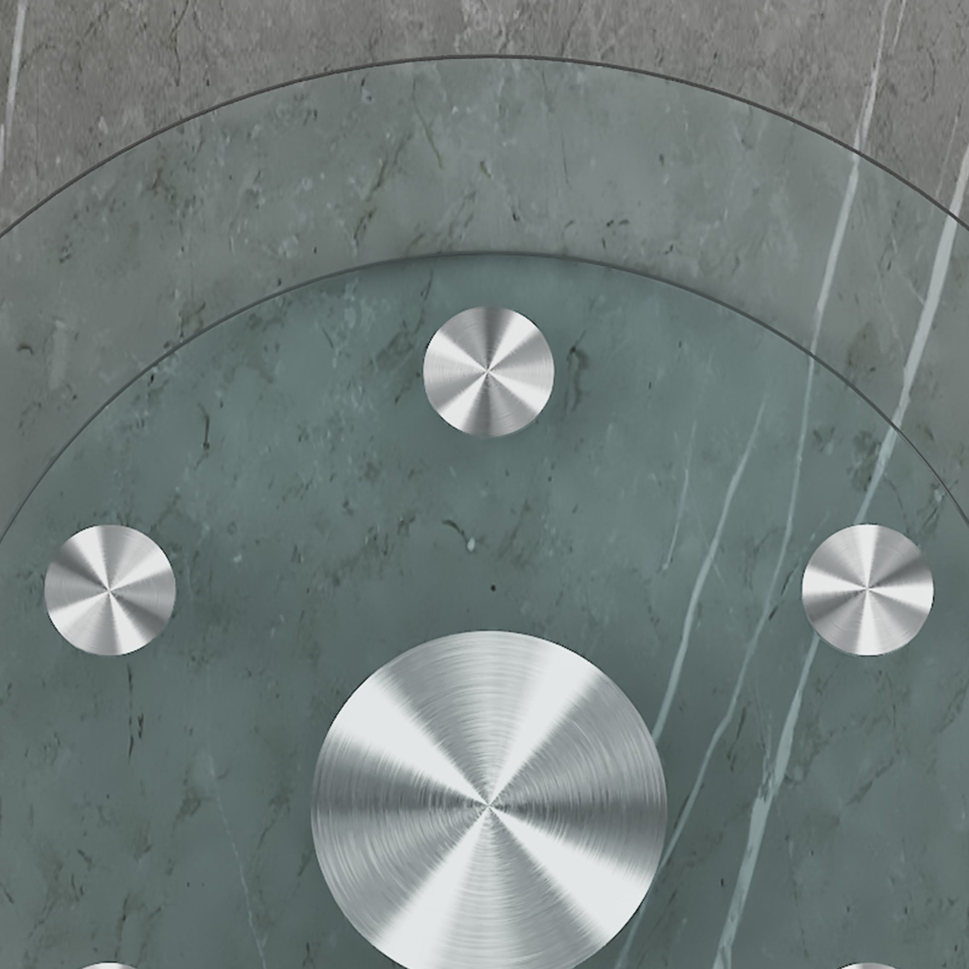 Double Layer Rotatable Round Glass.The Rotatable Design Makes It More Convenient To Retrieve And Place Items.The Upper Glass Has A Diameter Of 30.3 Inches, While The Lower Glass15 Inches. Transparent Glass