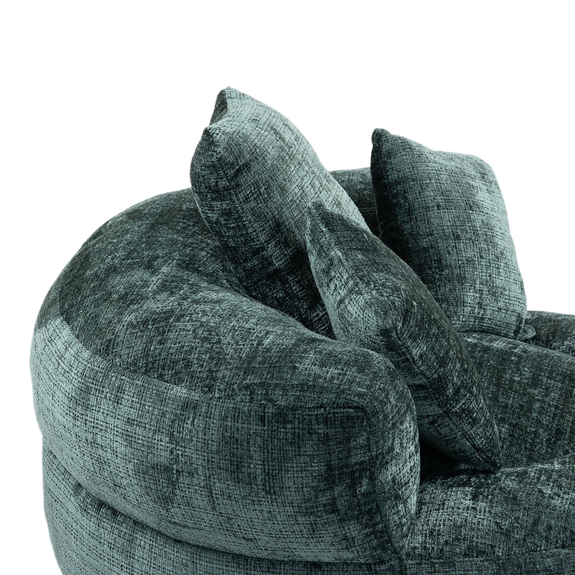 Coolmore Lazy Sofa Durable Comfort Lounger High Back Bean Bag Chair Couch With Three Pillows For Adults And Kids, Indoor & Outdoor, Single Gaming Sofa Chair For Bedroom,Office Emerald Chenille Emerald Foam Chenille 1 Seat