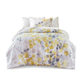 Comforter Set With Bed Sheets Yellow Queen Multicolor Polyester