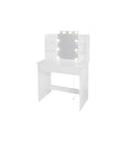 Makeup Vanity Desk With Led Lighted Mirror ,Dressing Table Set With 2 Large Drawers 10 Led Light ,White Color White Primary Living Space Modern Particle Board