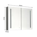 40In. W X 30 In. H Led Large Rectangular Aluminum Alloy Surface Mount Medicine Cabinet With Mirror Metallic Grey Aluminium