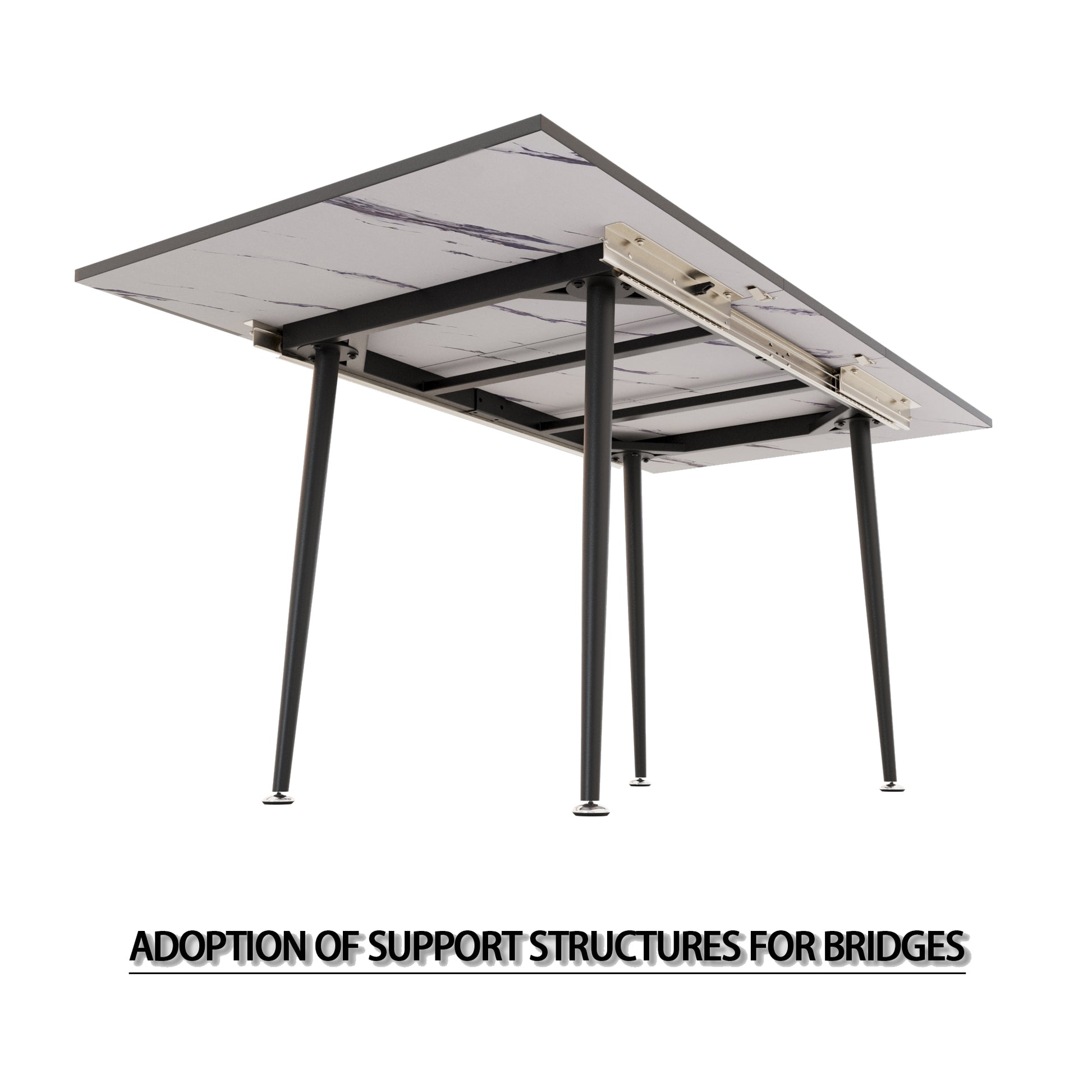 47" 63" Expandable Dining Table Set For 2 6 People, Equipped With Pu Fabric Thick Cushioned Dining Chair And An Elegant And Spacious Dining Tablekitchen Table And Chair Set, With Black Metal Legs