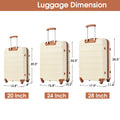 3 Piece Luggage Set Hardside Spinner Suitcase With Tsa Lock 20