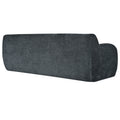 81.5'' Minimalist Curved Upholstered Sofa, 3 Seat Modular Casual Sofa For Living Room, Bedroom, And Apartments Gray Polyester 3 Seat