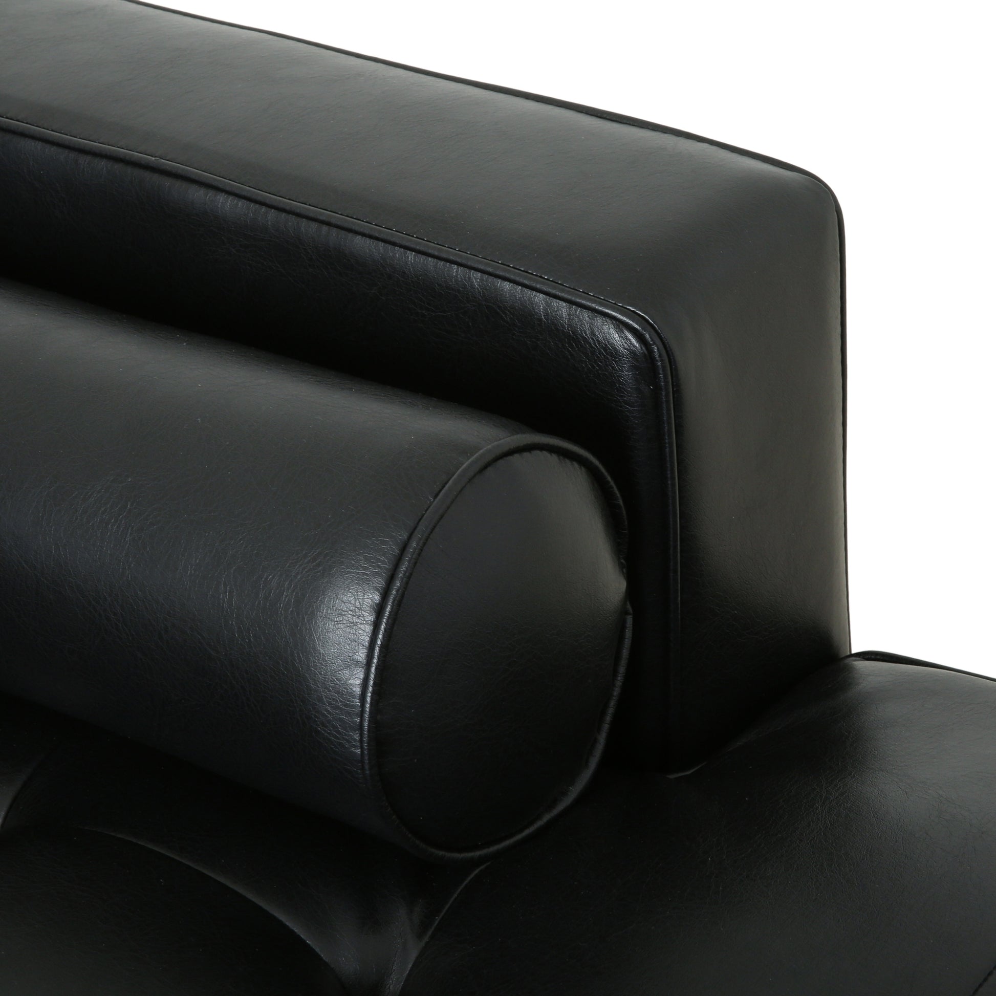 Chaise Lounge Black Pu