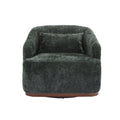 Coolmore Swivel Barrel Chair, Comfy Round Accent Sofa Chair For Living Room, 360 Degree Swivel Barrel Club Chair, Leisure Arm Chair For Nursery, Hotel, Bedroom, Office, Lounge Emerald Emerald Primary Living Space Foam Chenille
