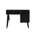3 Pieces Bedroom Set With Queen Size Wooden Bed Frame, 1 Vintage Nightstand And 1 Makeup Vanity Set With Stool,Black Expected Arrival Time: 08.23 Queen Black 3 Piece Set Wood