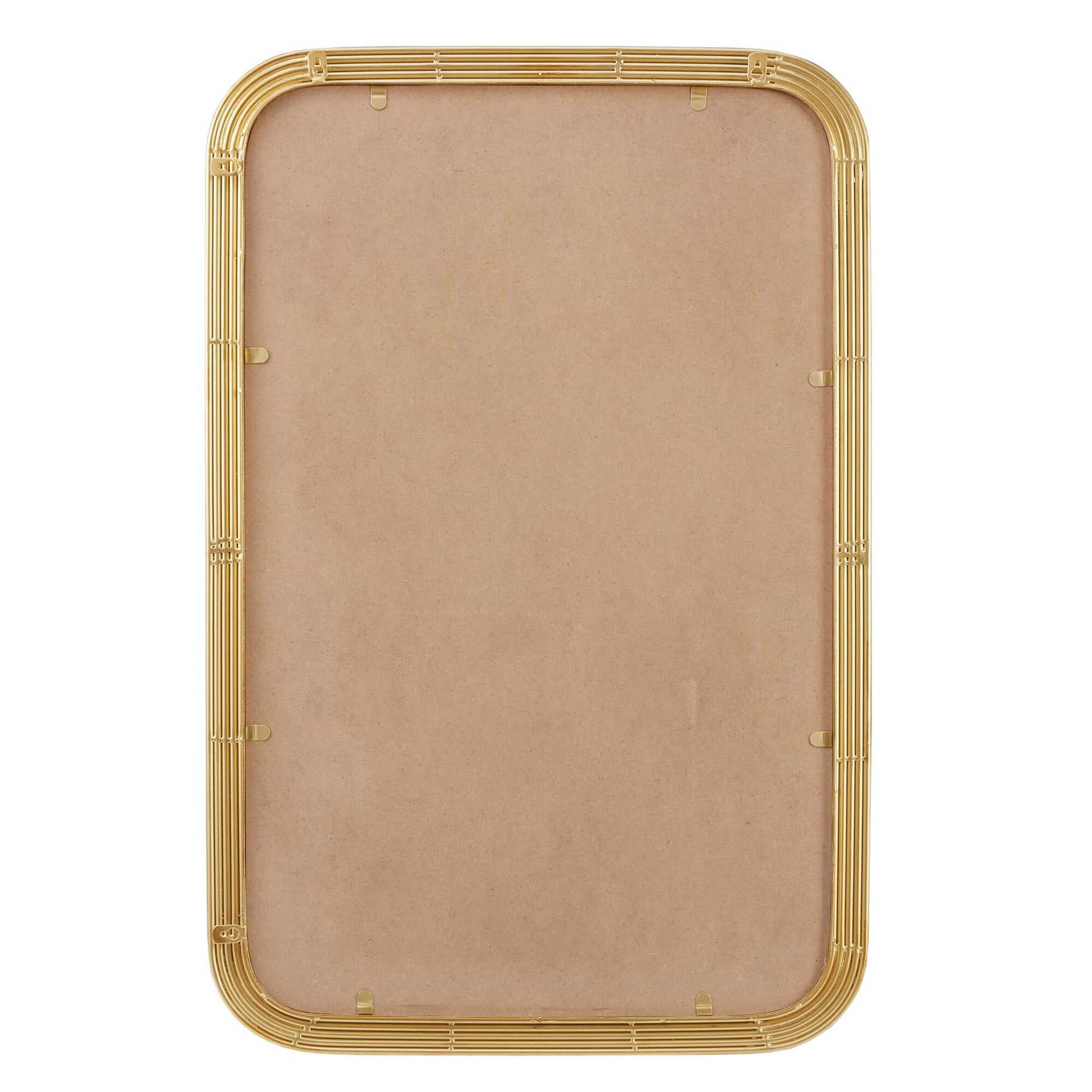 Rounded Rectangle Fluted Wall Mirror Gold See Below Gold Mirror