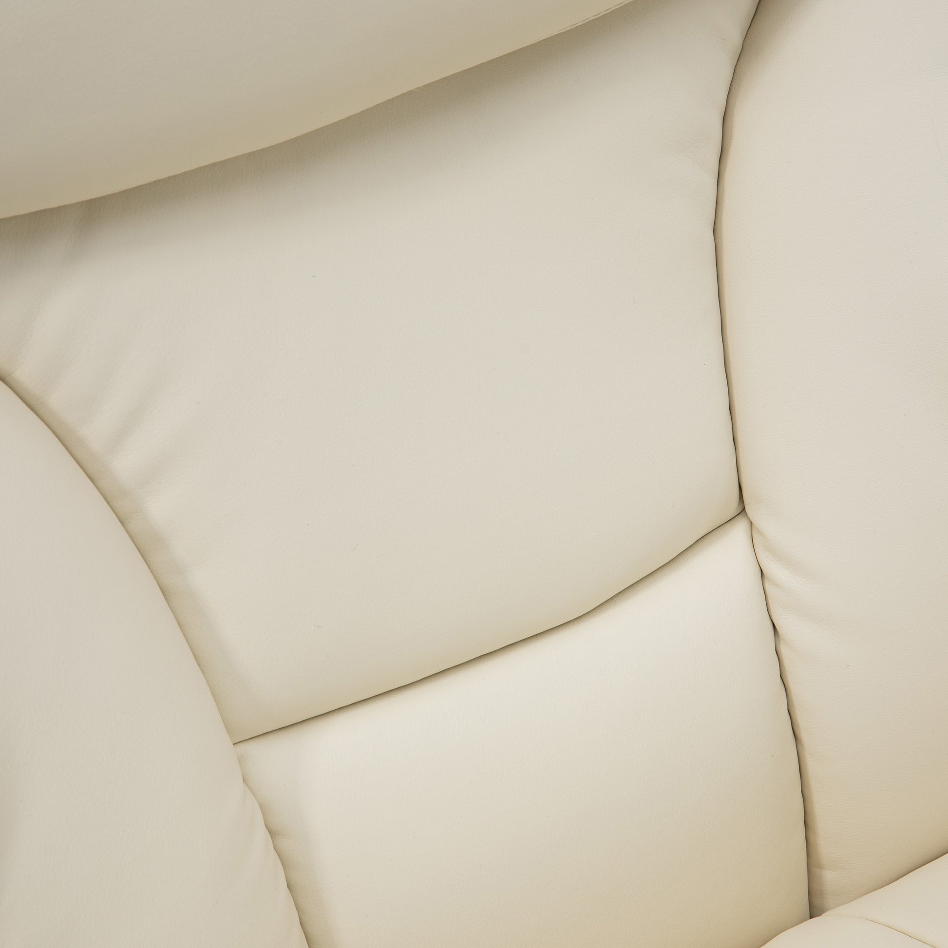 Homcom Manual Recliner, Swivel Lounge Armchair With Side Pocket, Footrest And Cup Holder For Living Room, Cream White Cream White Pu Leather