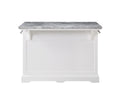 Zermatt Kitchen Island White White Wood