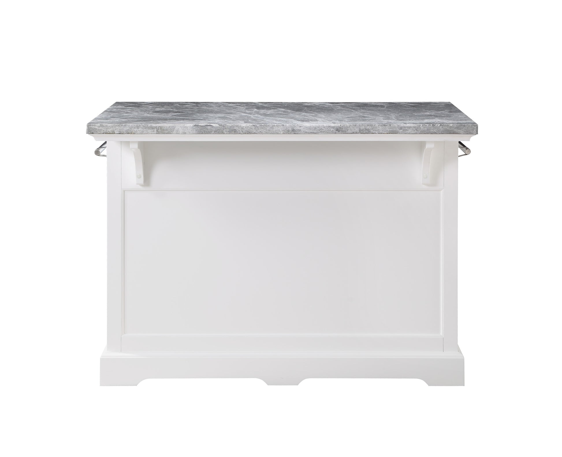 Zermatt Kitchen Island White White Wood