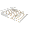 Extending Daybed With Trundle, Wooden Daybed With Trundle, White Twin White Solid Wood