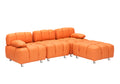 A 90.60 Inch Technology Cloth Orange Sofa, Waterproof, Stain And Cat Scratch Resistant, Can Comfortably Sit In The Apartment Bedroom Without Taking Up Space. Orange Polyester Blend 4 Seat