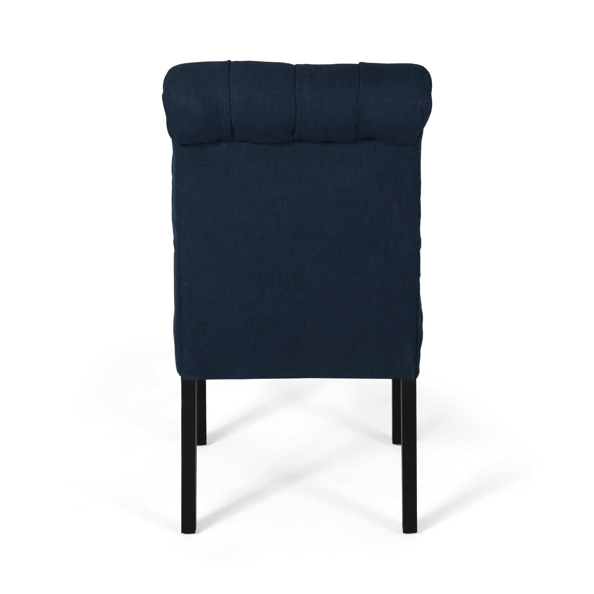 Broxton Tuft Dining Rolltop Kd Mp2 Set Of 2 Navy Blue Fabric