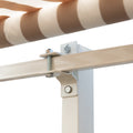 Outsunny 13' X 8' Retractable Awning, Patio Awnings, Sunshade Shelter W Manual Crank Handle, Uv & Water Resistant Fabric And Aluminum Frame For Deck, Balcony, Yard, Beige Stripes Multicolor Aluminum