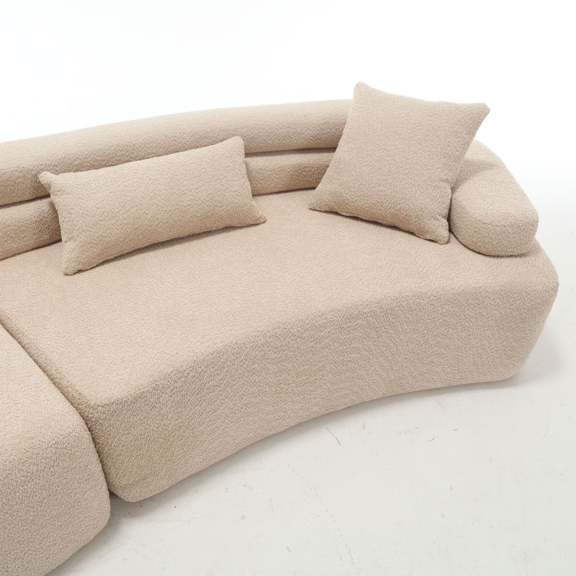 Unique Modeling Design,Upholstered Indoor Furniture,Foam Filled Sleeper Sofa Bed For Living Room,Bedroom,3 Colors Khaki Primary Living Space Modern Foam Polyester 4 Seat