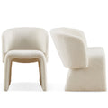 Modern Accent Chair White Single Sofa Chair,Upholstered Side Chair Teddy Comfy Chair For Dining Room Bedroom Living Room Reception Off White 1Pc Off White Primary Living Space Modern Teddy