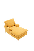 Modern Mid Century Indoor Oversized Chaise Lounger Comfort Sleeper Sofa With Soild Wood Legs Yellow Foam 1 Seat