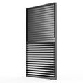 9720 Louver Grille 1 3 10Ft Aluminum Frame & Louvers Black Aluminium