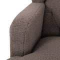 Upholstered Accent Chair Tufted Armchair For Living Room And Bedroom, Russet Brown Brown Birch Foam Teddy