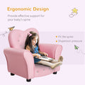 Qaba Kids Sofa Toddler Tufted Upholstered Sofa Chair Princess Couch Furniture With Diamond Decoration For Preschool Child, Pink Pink Polyvinyl Chloride