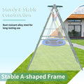 Swing Set For Kids Outdoor Backyard Playground Swing Set With Ladder And Basketball Hoop Blue 200 Lbs & Over 3 To 4 Years Steel Outdoor