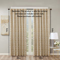 Jacquard Lined Total Blackout Rod Pocket Back Tab Curtain Panel Only 1 Pc Panel Gold Polyester