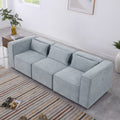 Modular Sofa Grayish Blue Chenille Fabric, Simple And Grand, The Seat And Back Is Very Soft. This Is Also A Knock Down Sofa Grayish Blue Chenille 3 Seat