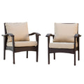 Honolulu Brown Club Chair 2 Brown Tan Pe Rattan Iron Waterproof Fabric