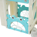 Toddler Slide And Swing Set 10 In 1, Kids Slide For Toddler Age 1 3 With Basketball Hoop, Kids Slide Playset Structure,Arch Tunnel And Telescope, Toy Storage Organizer For Toddlers Blue 50 99 Lbs Cute 1 To 2 Years Hdpe Indoor & Outdoor Use