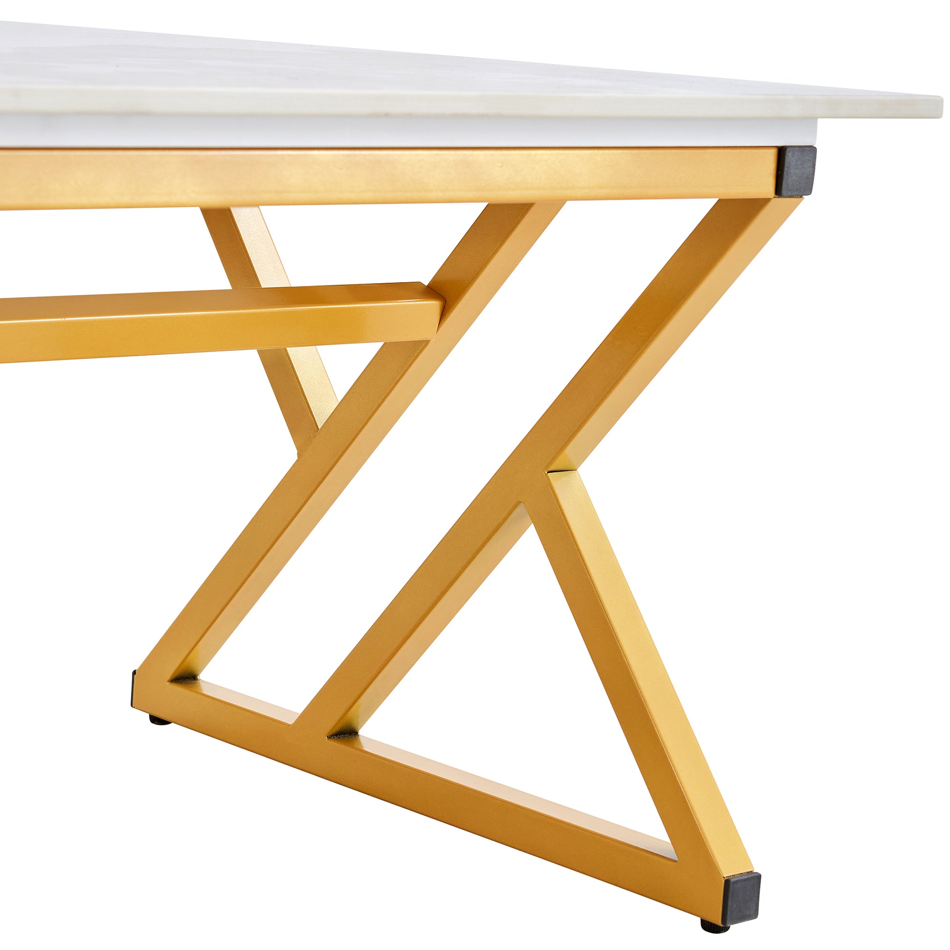 A Modern Minimalist Style Marble Patterned Coffee Table With Golden Metal Legs. Computer Desk. Game Table. Tea Table. Ct Xx Gold Sintered Stone