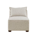 Modular Armless Chair Linen Polyester 1 Seat