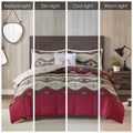 Down Alternative Comforter Set With Throw Pillow Queen Multicolor Polyester