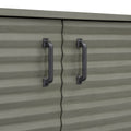 Sideboard With 4 Door Large Storage Buffet With Adjustable Shelves And Metal Handles For Kitchen, Living Room, Dining Room Antique Gray Antique Gray Solid Wood Mdf