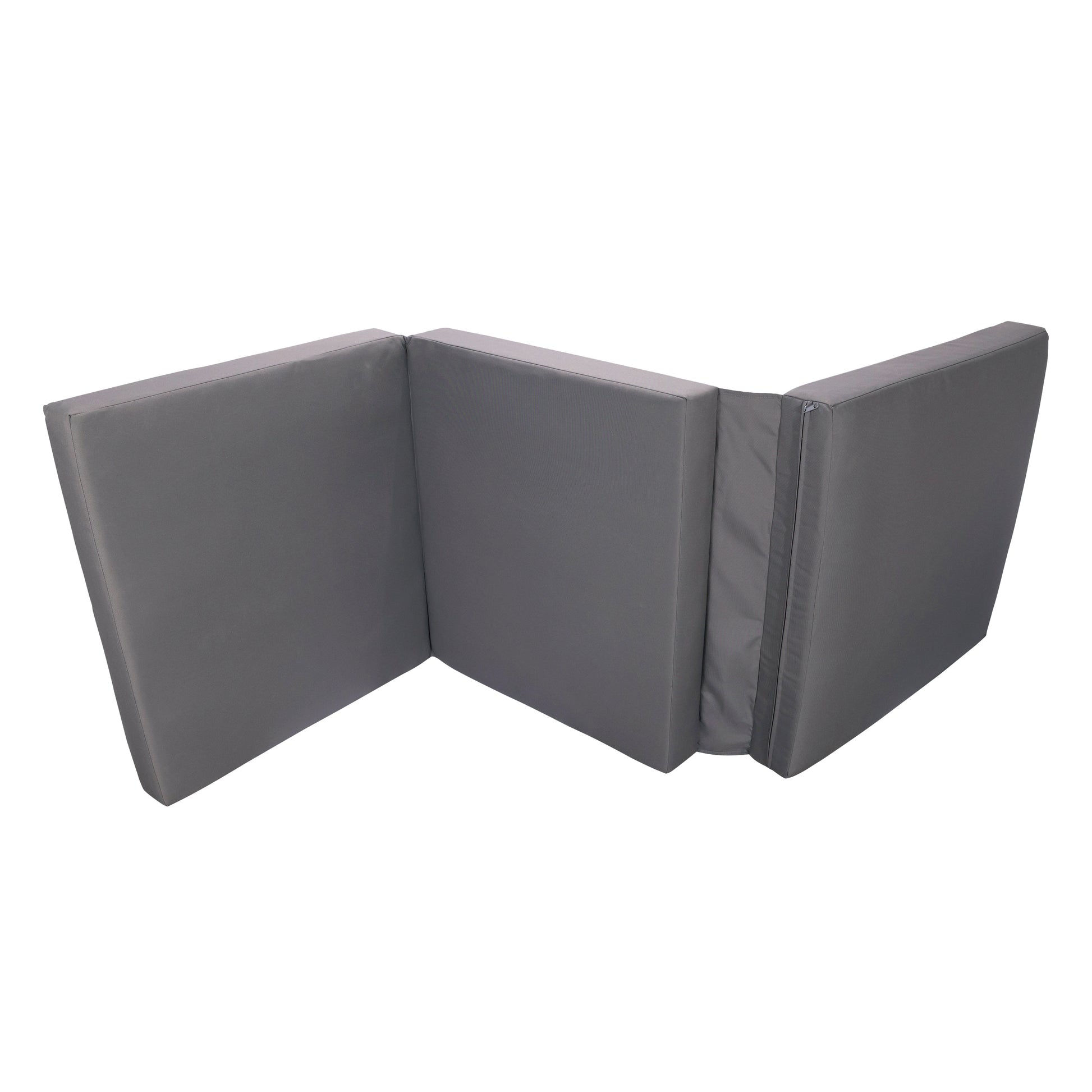 Gray Broadway Ian Chaise Lounge Cushion Triple Folds Gray Waterproof Fabric