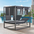 Heminger Daybed B Carton Cushion Curtain Curtain Support Boom Top Connect Dark Grey Aluminium