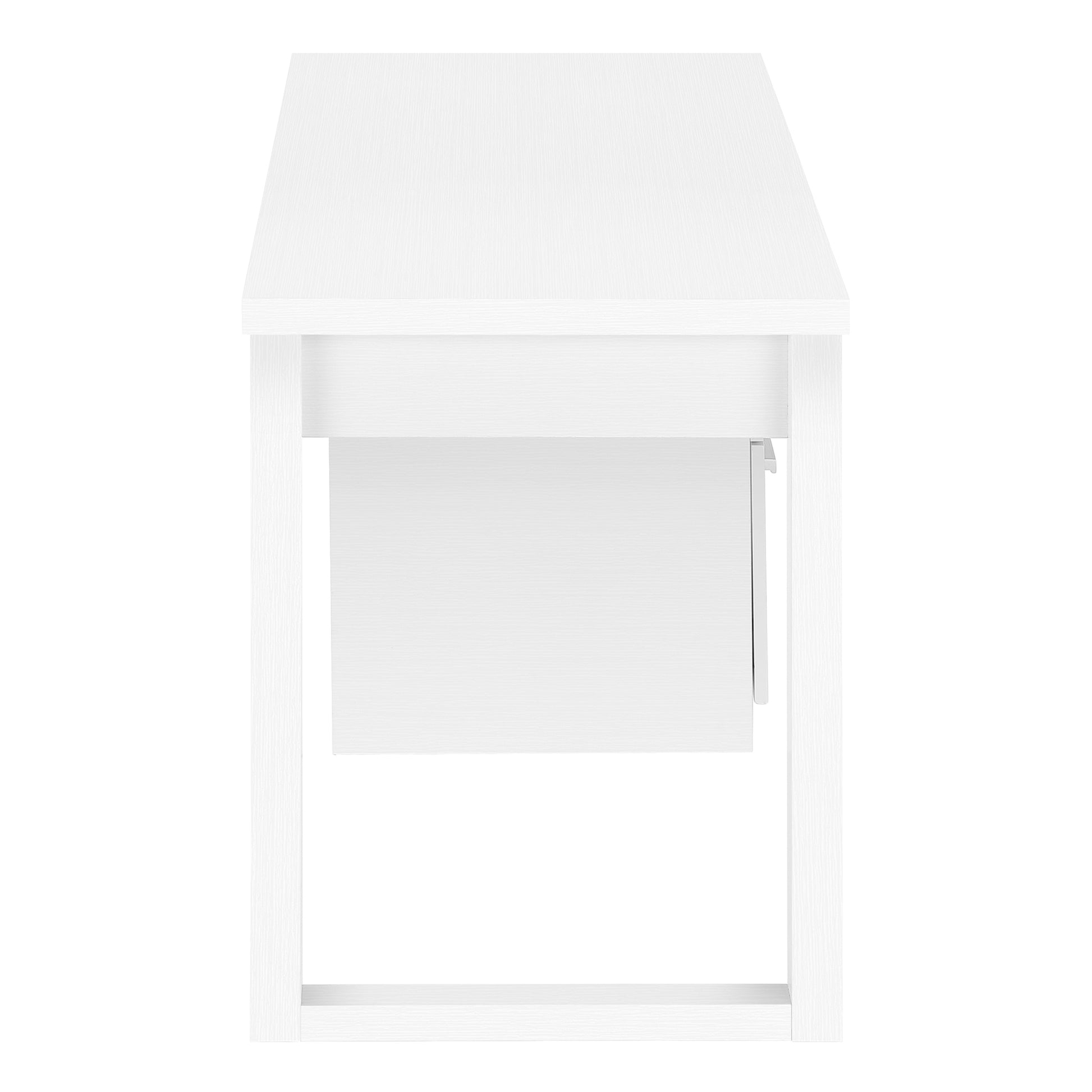 Computer Desk, Home Office, Laptop, Left, Right Set Up, Storage Drawers, 48"L, Work, White Laminate, Contemporary, Modern White Particle Board