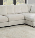 Living Room Furniture Armless Chair Beige Corduroy 1Pc Armless Chair Soft Cushion Wood Legs Beige Primary Living Space Contemporary,Modern Corduroy
