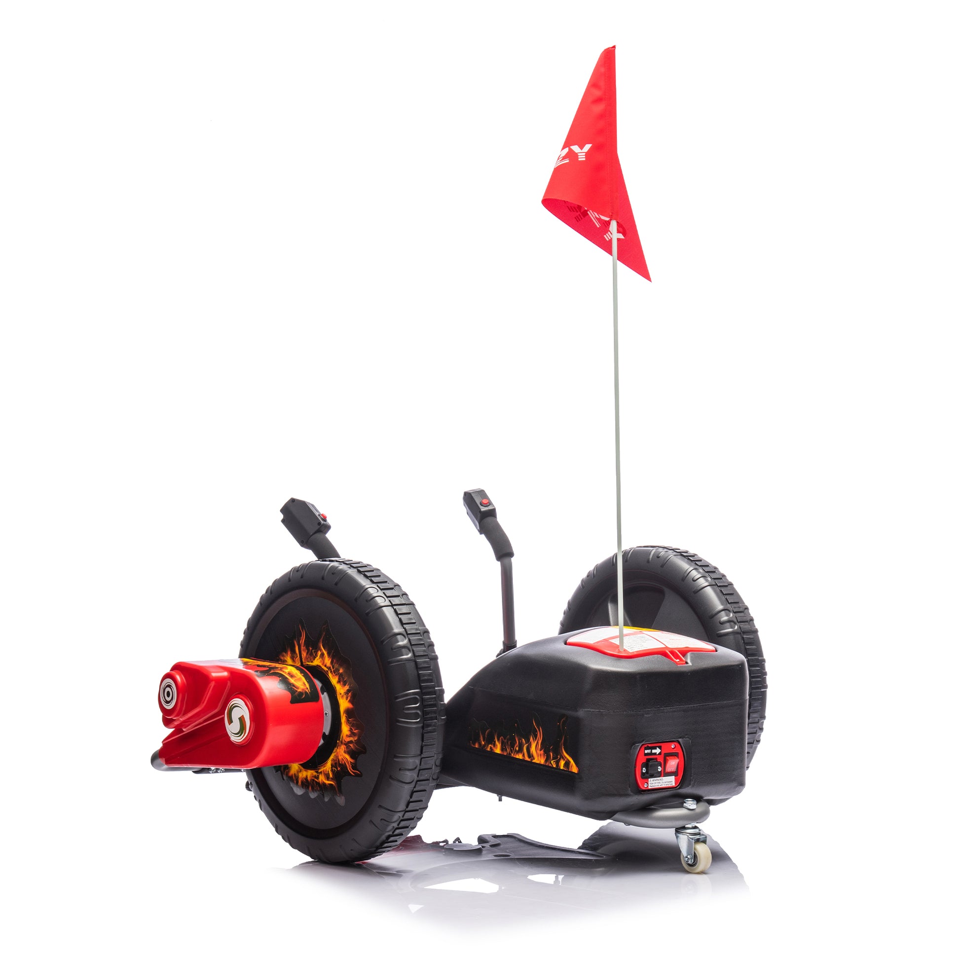 12V Kids Ride On Electric Toy,2Wd,16'' Exaggerated Wheel,Dual Handle Control For 360 Degree Flexible Steering And Rotation,Solid Metal Frame,Provide A Speed Of 4.66 Mph For Kids Aged 6 . Red 50 99 Lbs Polypropylene